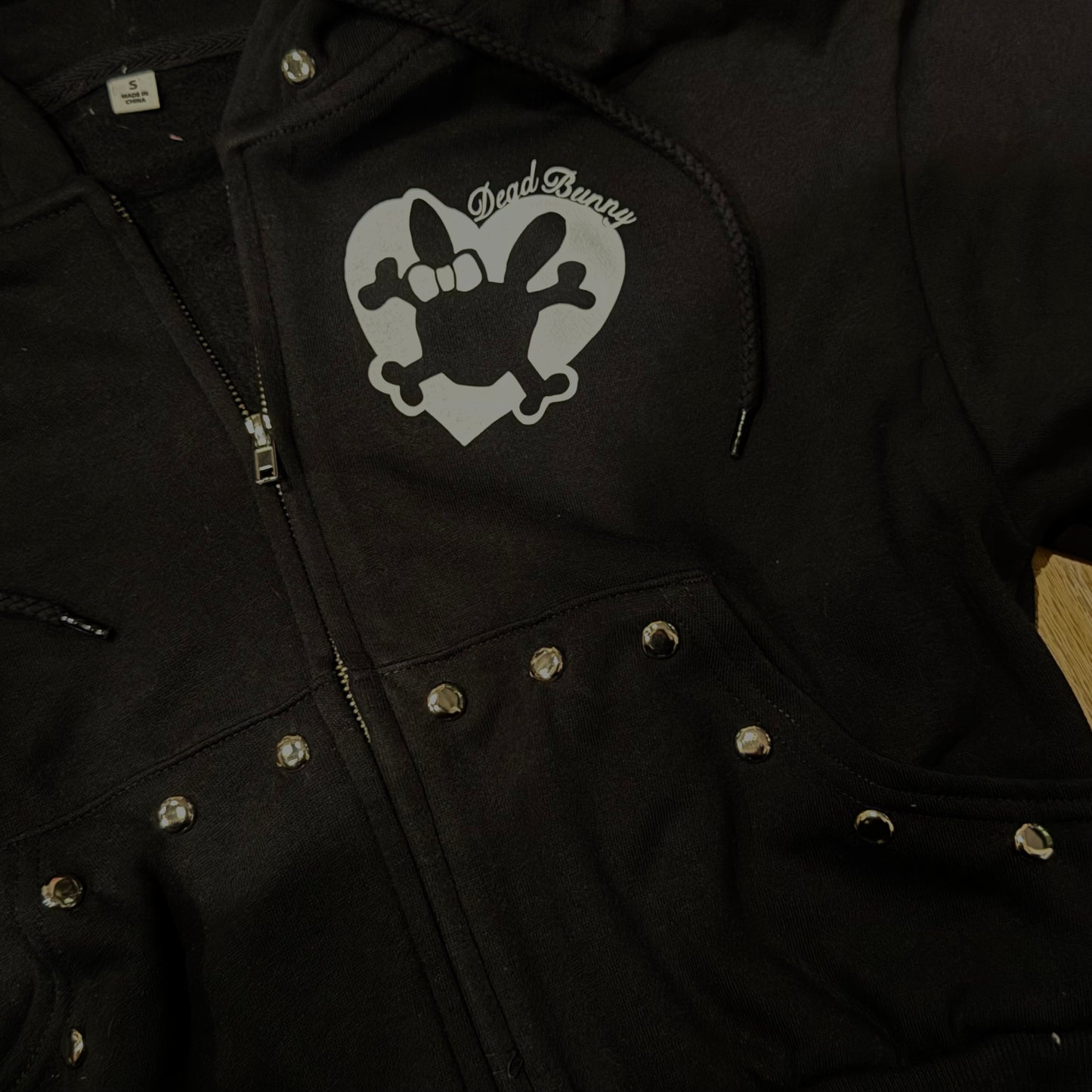 Studded Bunny Angel Zipup